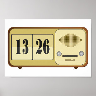 Retro Clock Radio Poster