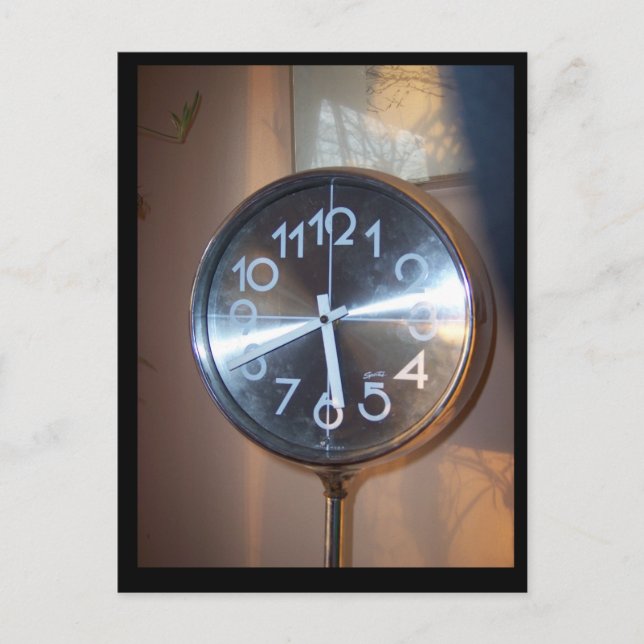 Retro clock vykort (Framsida)