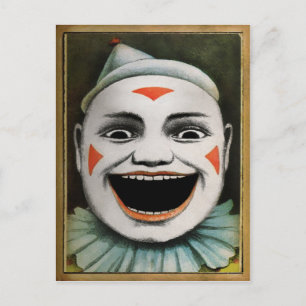 Retro Clown Vykort