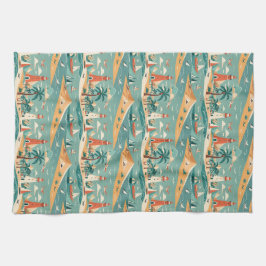 Retro Coastal Kitchen Towel Kökshandduk