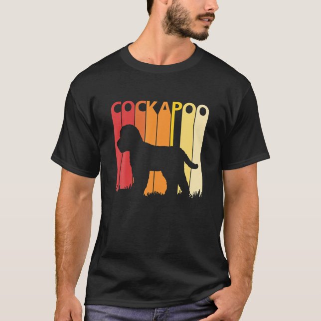 Retro Cockapoo Dog  Merry Christmas Gift T Shirt (Framsida)