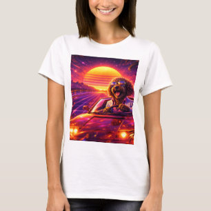 Retro Cockapoo Kör T-shirt 80s Bil