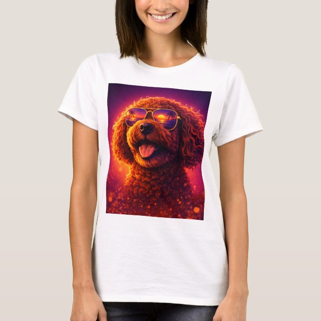 Retro Cockapoo T Tröja Estetik (Framsida)