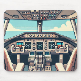 Retro Cockpit Mousepad (ljus) Musmatta