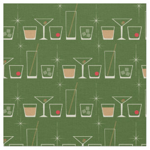 Retro Cocktail Glass Cute Vintage Mod 1950-talet Tyg