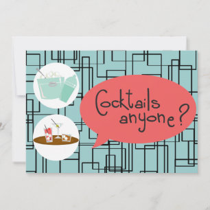 Retro Cocktail-gruppinbjudningar Inbjudningar