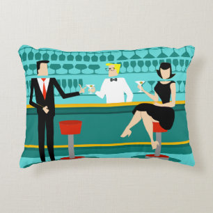 Retro Cocktail Lounge accent Pillow Prydnadskudde
