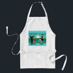 Retro Cocktail Lounge Apron Förkläde<br><div class="desc">Varje timme är lycklig-timmen med den här Retro Cocktail Lounge Apron. Den moderna designen i mitten av århundradet har en levande karaktär, 1960-talet stil, minimalistisk, tecknad teckning i en klassad, cocktail pub. Mot bakgrund av en vattenvägg kan vi se rader med dricksglas. Vi kan åtminstone se tealsilhuetterna av dricksglas. Pub...</div>