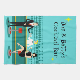 Retro Cocktail Lounge Kitchen Towel Kökshandduk