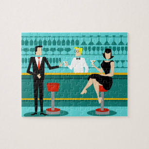 Retro Cocktail Lounge Puzzle Pussel