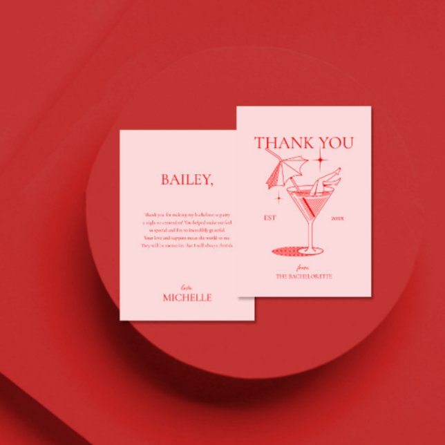 Retro Cocktail Möhippa Tack Kort (Skapare uppladdad)