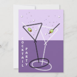 Retro Cocktail-partiinbjudan Inbjudningar