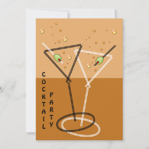 Retro Cocktail-partiinbjudan Inbjudningar