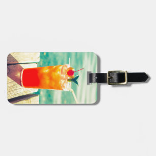 Retro cocktail sunset bassäng pub bagagebricka