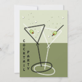 retro Cocktailfest-inbjudan Inbjudningar