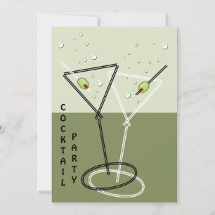 retro Cocktailfest-inbjudan Inbjudningar
