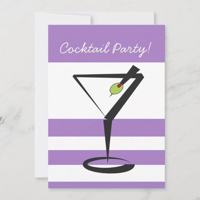 Retro cocktailparty inbjudan (Framsida)