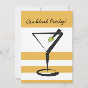 Retro cocktailparty inbjudan