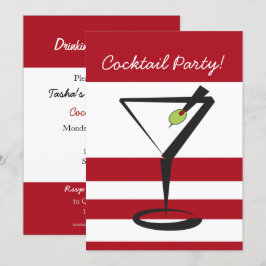 Retro cocktailparty-inbjudan inbjudningar