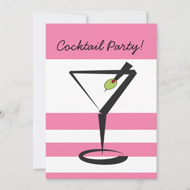 Retro cocktailparty-inbjudan inbjudningar (Framsida)