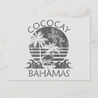 Retro CocoCay Bahamas vykort semester kryssning