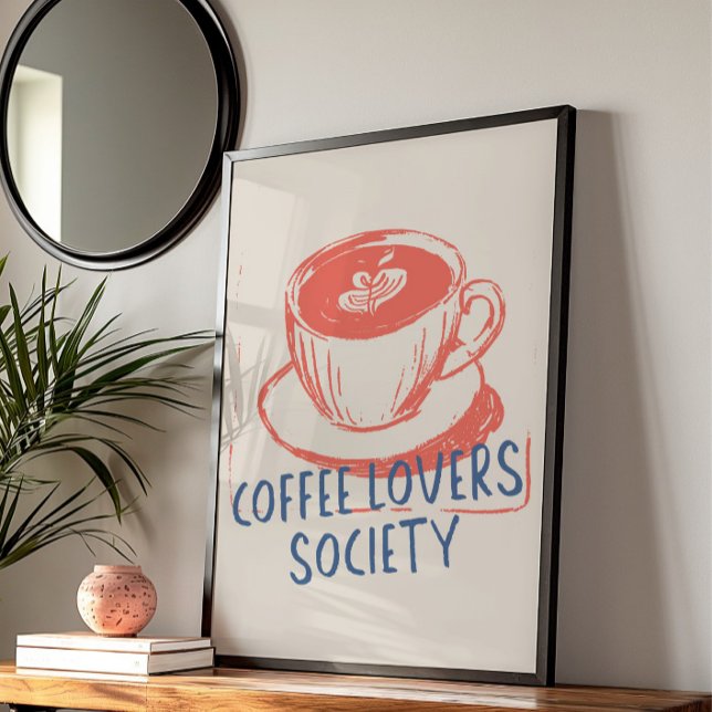 Retro Coffee Älskare Kitchen Cafe Klubb Art Poster (Skapare uppladdad)