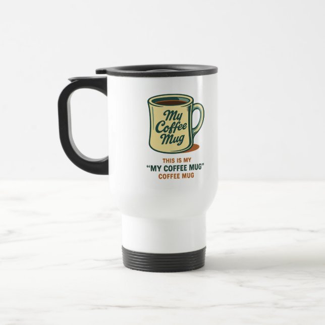 Retro Coffee Humor Design Mugg (Vänster)