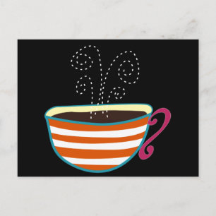 Retro Coffee Kopp Tea Anpassningsbar Vykort