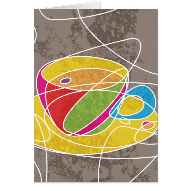 retro COFFEE-linje OBS Kort (Framsidan)