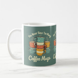 Retro Coffee Mugg Stack Illustration