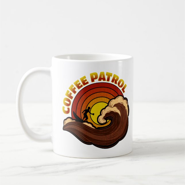 Retro Coffee Patrol Kaffemugg (Vänster)