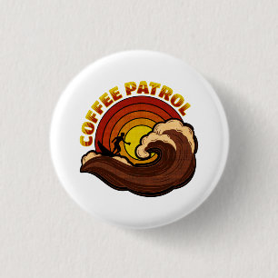 Retro Coffee Patrol Knapp