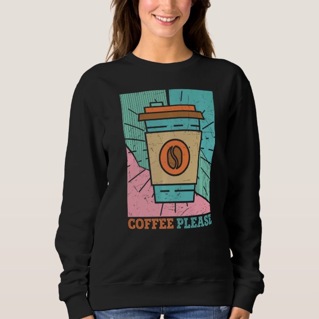 Retro Coffee som avlägger koffein-rådgivare T Shirt (Framsida)
