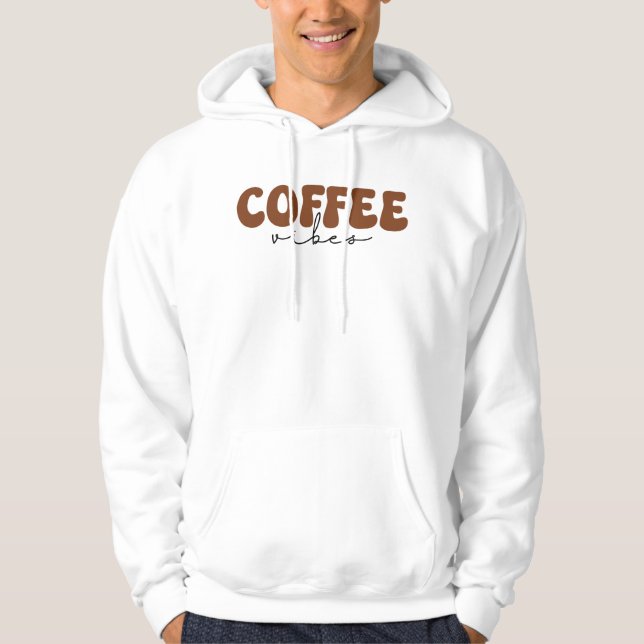 Retro Coffee Vibes Hoodie (Framsida)
