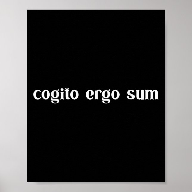 Retro Cogito Ergo Sum Metaphysics Humanism Ethics  Poster (Framsidan)
