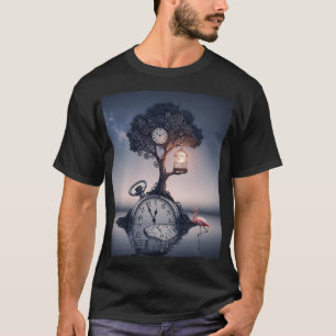 Retro Collage Surreal Estetisk Konst T-Shirt   Vin