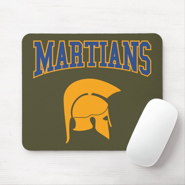 Retro College Blue Orange Martians Sport Musmatta (Med mus)