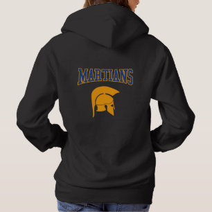 Retro College Blue Orange Martians Varsity Sport T Shirt