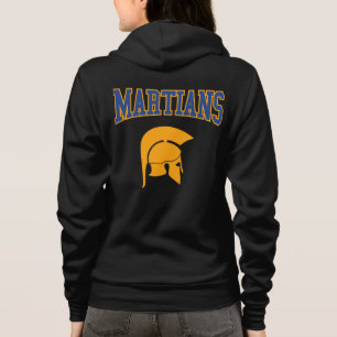Retro College Blue Orange Martians Varsity Sport T Shirt