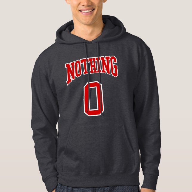 Retro College Red White Black Ingenting Zero Sport Hoodie (Framsida)