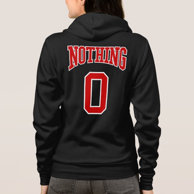 Retro College Red White Black Ingenting Zero Sport T Shirt (Baksida)
