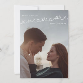 Retro College Sweethearts Photo Wedding Spara Datumet