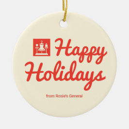 Retro Color Block Boutique Ornament