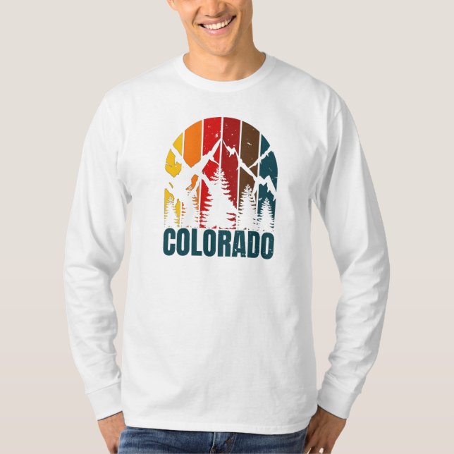 Retro Colorado-bergen T Shirt (Framsida)