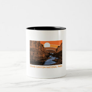 Retro Coloradofloden 80 för grand Två-Tonad Mugg