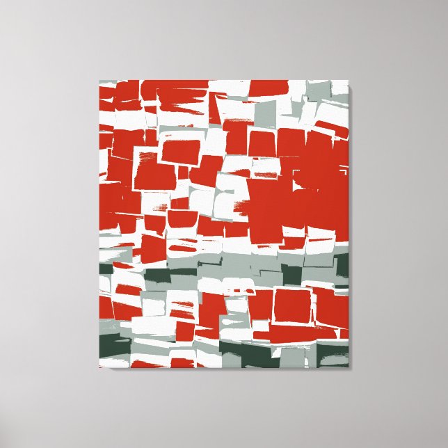 Retro Colorful Abstrakt Art Deco Canvastryck (Framsida)