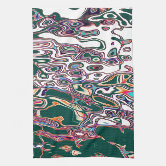 Retro Colorful Abstrakt Mönster Kökshandduk (Vertikal)