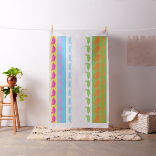 Retro Colorful Animals Modern Rand Mönster #4 Tyg