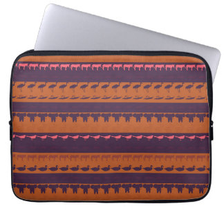 Retro Colorful Animals Mönster #2 Laptop Sleeve