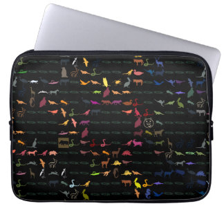 Retro Colorful Animals Mönster #5 Laptop Sleeve